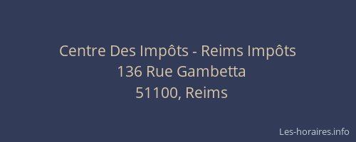 Centre Des Impôts - Reims Impôts