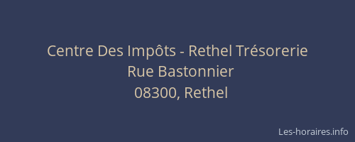 Centre Des Impôts - Rethel Trésorerie