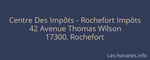 Centre Des Impôts - Rochefort Impôts