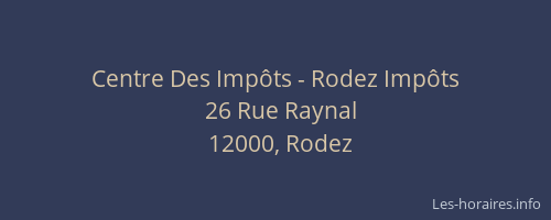Centre Des Impôts - Rodez Impôts