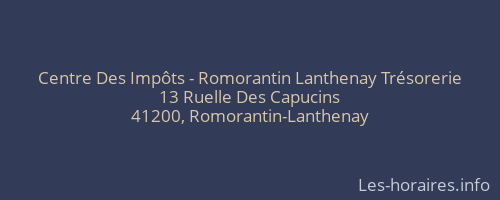 Centre Des Impôts - Romorantin Lanthenay Trésorerie