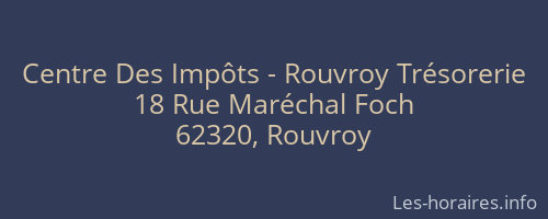 Centre Des Impôts - Rouvroy Trésorerie