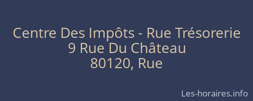 Centre Des Impôts - Rue Trésorerie