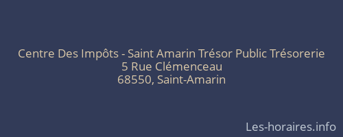 Centre Des Impôts - Saint Amarin Trésor Public Trésorerie