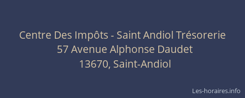 Centre Des Impôts - Saint Andiol Trésorerie