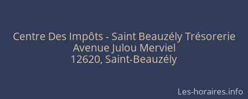 Centre Des Impôts - Saint Beauzély Trésorerie