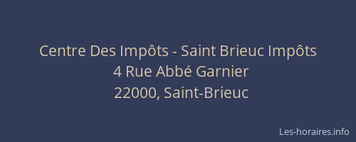 Centre Des Impôts - Saint Brieuc Impôts