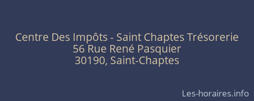 Centre Des Impôts - Saint Chaptes Trésorerie