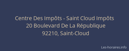 Centre Des Impôts - Saint Cloud Impôts