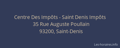 Centre Des Impôts - Saint Denis Impôts