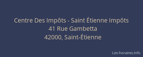 Centre Des Impôts - Saint Étienne Impôts