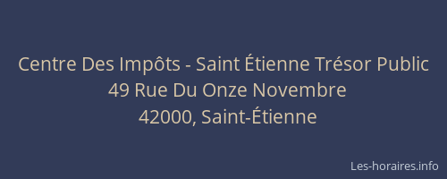 Centre Des Impôts - Saint Étienne Trésor Public