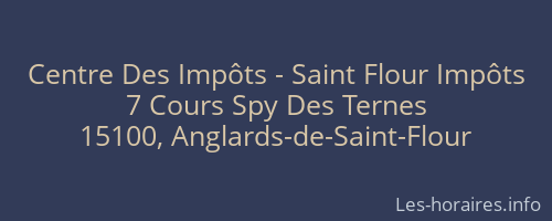 Centre Des Impôts - Saint Flour Impôts
