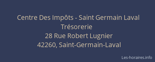 Centre Des Impôts - Saint Germain Laval Trésorerie