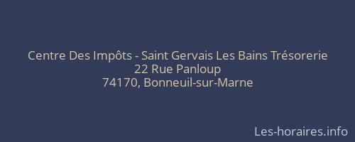 Centre Des Impôts - Saint Gervais Les Bains Trésorerie