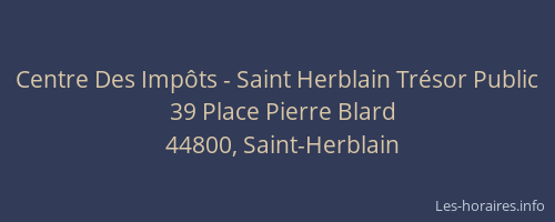 Centre Des Impôts - Saint Herblain Trésor Public