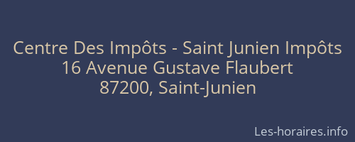 Centre Des Impôts - Saint Junien Impôts