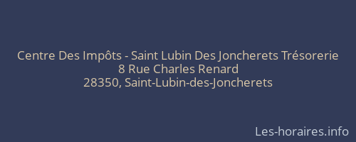 Centre Des Impôts - Saint Lubin Des Joncherets Trésorerie