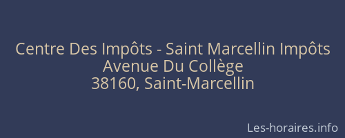 Centre Des Impôts - Saint Marcellin Impôts