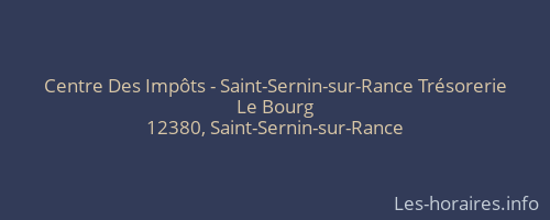 Centre Des Impôts - Saint-Sernin-sur-Rance Trésorerie