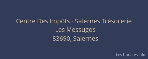 Centre Des Impôts - Salernes Trésorerie