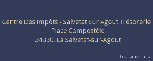 Centre Des Impôts - Salvetat Sur Agout Trésorerie