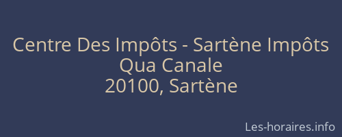Centre Des Impôts - Sartène Impôts