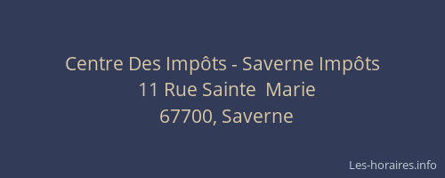 Centre Des Impôts - Saverne Impôts