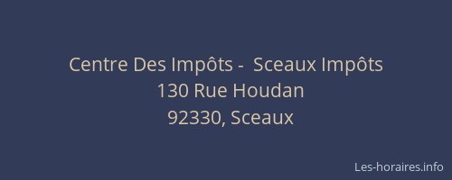 Centre Des Impôts -  Sceaux Impôts