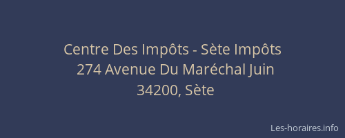 Centre Des Impôts - Sète Impôts