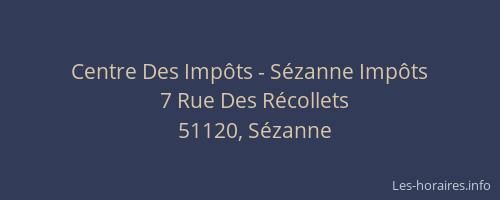 Centre Des Impôts - Sézanne Impôts