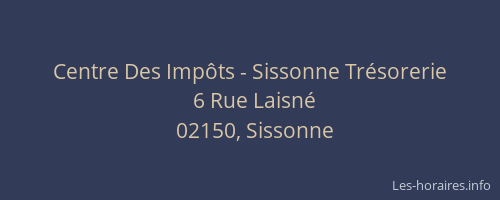 Centre Des Impôts - Sissonne Trésorerie