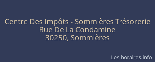 Centre Des Impôts - Sommières Trésorerie
