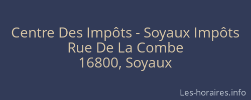 Centre Des Impôts - Soyaux Impôts