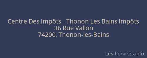 Centre Des Impôts - Thonon Les Bains Impôts