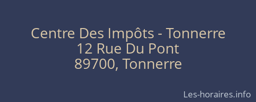 Centre Des Impôts - Tonnerre
