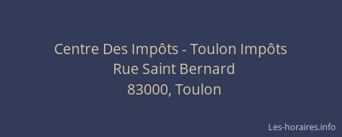 Centre Des Impôts - Toulon Impôts