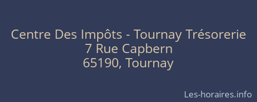 Centre Des Impôts - Tournay Trésorerie