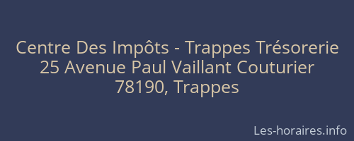 Centre Des Impôts - Trappes Trésorerie
