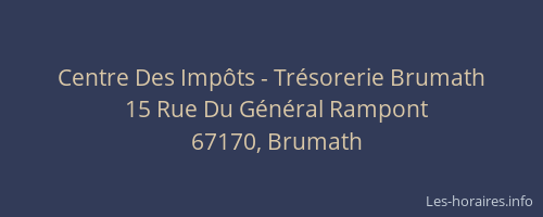 Centre Des Impôts - Trésorerie Brumath
