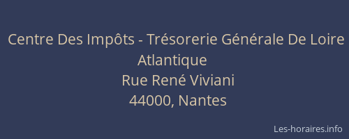 Centre Des Impôts - Trésorerie Générale De Loire Atlantique