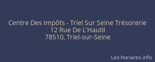 Centre Des Impôts - Triel Sur Seine Trésorerie
