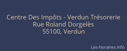 Centre Des Impôts - Verdun Trésorerie