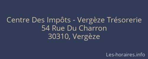 Centre Des Impôts - Vergèze Trésorerie