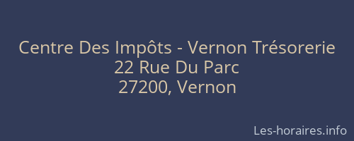 Centre Des Impôts - Vernon Trésorerie