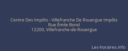 Centre Des Impôts - Villefranche De Rouergue Impôts