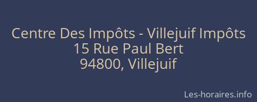 Centre Des Impôts - Villejuif Impôts