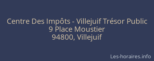Centre Des Impôts - Villejuif Trésor Public