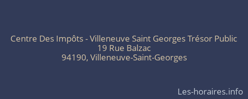 Centre Des Impôts - Villeneuve Saint Georges Trésor Public