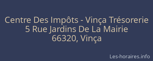 Centre Des Impôts - Vinça Trésorerie